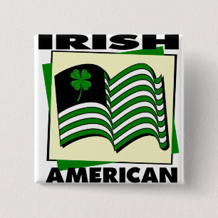 Bóton Quadrado 5.08cm Botão americano irlandês