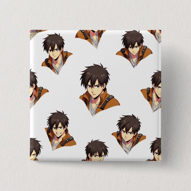 BÓTON QUADRADO 5.08CM BOTÃO ANIME (Frente)