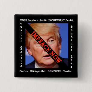 Bóton Quadrado 5.08cm Botão Anti Donald Trump