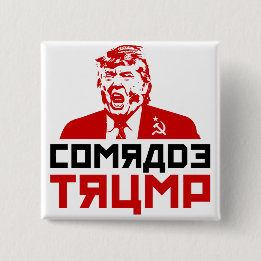 Bóton Quadrado 5.08cm Botão Anti-Trump