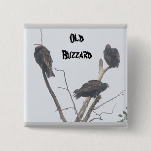 Bóton Quadrado 5.08cm Botão Antigo do Buzzard