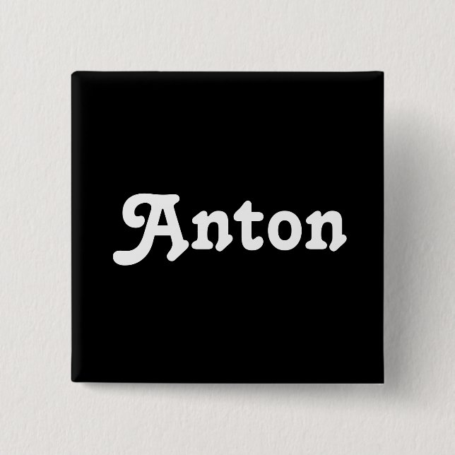 Bóton Quadrado 5.08cm Botão Anton (Frente)