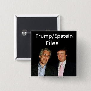 Bóton Quadrado 5.08cm Botão Arquivos Trump/Epstein