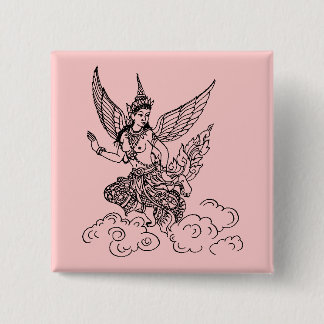 BÓTON QUADRADO 5.08CM BOTÃO ASIÁTICO DO ANJO DA ARTE