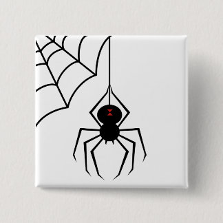 Bóton Quadrado 5.08cm Botão assustador da aranha