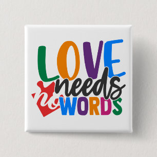 Bóton Quadrado 5.08cm Botão Autismo