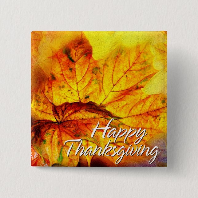 Bóton Quadrado 5.08cm Botão Autumn Deixa 4 (Frente)