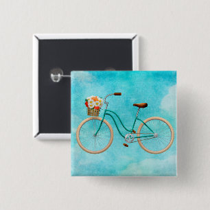 Bóton Quadrado 5.08cm Botão Bicicleta