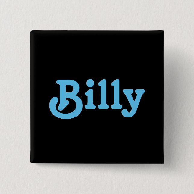 Bóton Quadrado 5.08cm Botão Billy (Frente)