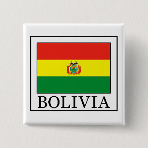 Bóton Quadrado 5.08cm Botão Bolívia