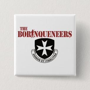 Bóton Quadrado 5.08cm Botão - Borinqueneers quadrado