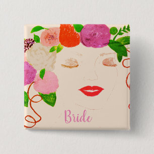 Bóton Quadrado 5.08cm Botão Bride