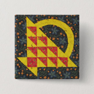 Bóton Quadrado 5.08cm Botão brilhante da cesta