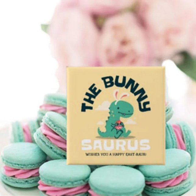 Bóton Quadrado 5.08cm Botão Bunny Saurus (Criador carregado)