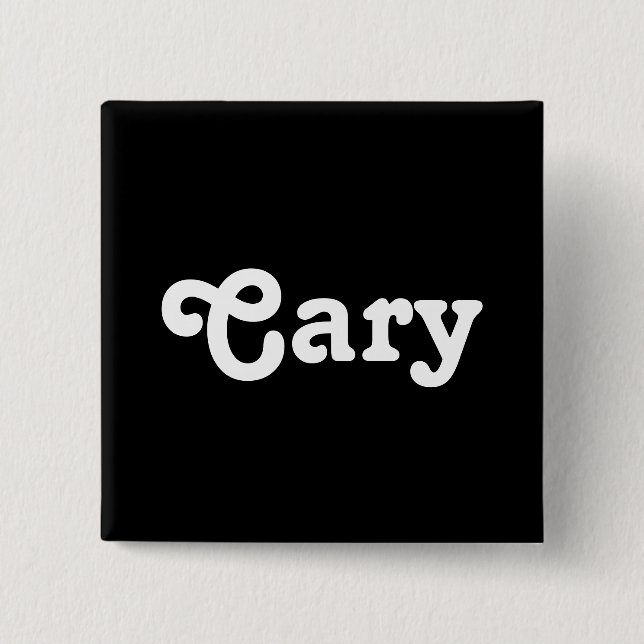 Bóton Quadrado 5.08cm Botão Cary (Frente)