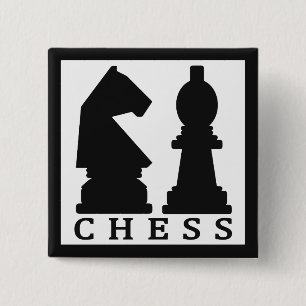 Bóton Quadrado 5.08cm botão CHESS