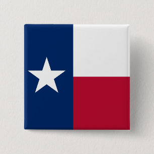 Bóton Quadrado 5.08cm Botão com a bandeira de Texas
