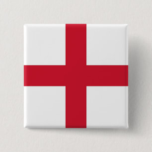 Bóton Quadrado 5.08cm Botão com Bandeira da Inglaterra
