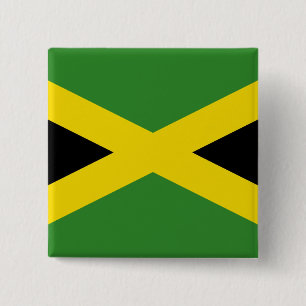 Bóton Quadrado 5.08cm Botão com bandeira da Jamaica