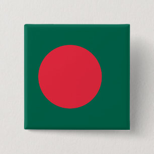 Bóton Quadrado 5.08cm Botão com Bandeira de Bangladesh