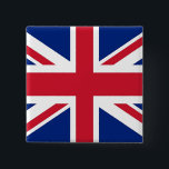 Bóton Quadrado 5.08cm Botão com bandeira do Reino Unido<br><div class="desc">Botão com pavilhão do Reino Unido - Reino Unido.</div>