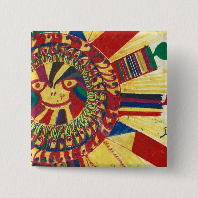 Bóton Quadrado 5.08cm Botão comunitário sunshine (Frente)