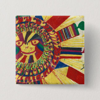 Bóton Quadrado 5.08cm Botão comunitário sunshine