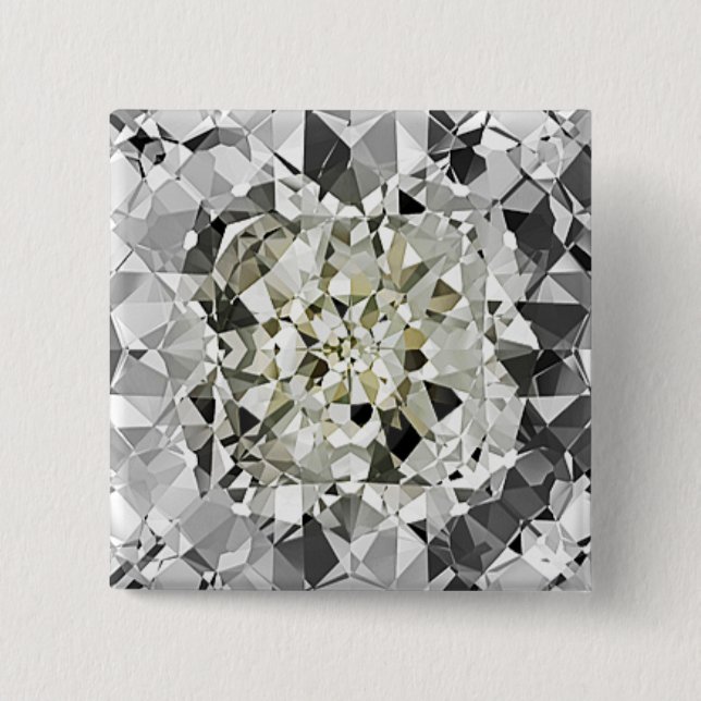 Bóton Quadrado 5.08cm Botão congelado de BIZZLE (Frente)