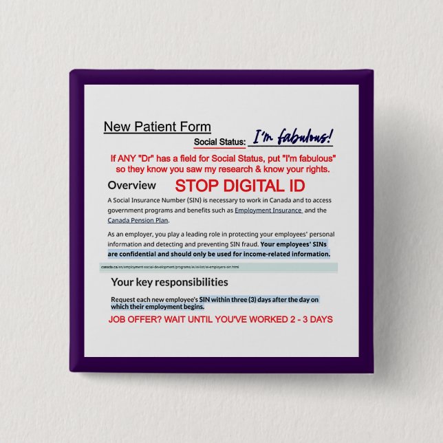 Bóton Quadrado 5.08cm Botão Conhecer seus direitos por RoseWrite (Frente)