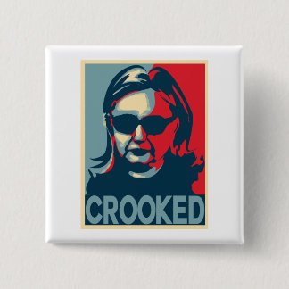Bóton Quadrado 5.08cm Botão/crachá CURVADOS de Anti-Hillary Clinton