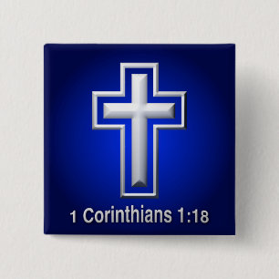 Bóton Quadrado 5.08cm Botão Cruzar - Quadrado