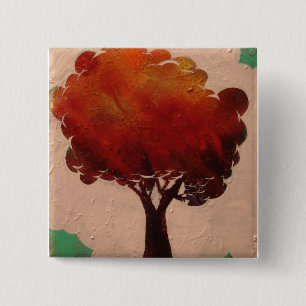 Bóton Quadrado 5.08cm botão da árvore