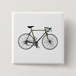 Bóton Quadrado 5.08cm Botão da bicicleta