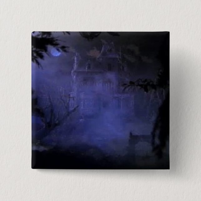 Bóton Quadrado 5.08cm Botão da Casa do Morro Assaltado (Frente)