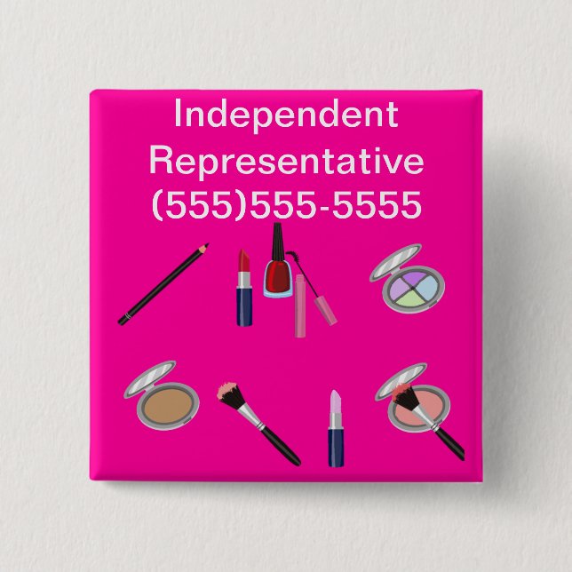 Bóton Quadrado 5.08cm Botão da composição (Frente)