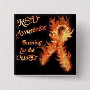 Bóton Quadrado 5.08cm Botão da consciência de RSD/CRPS