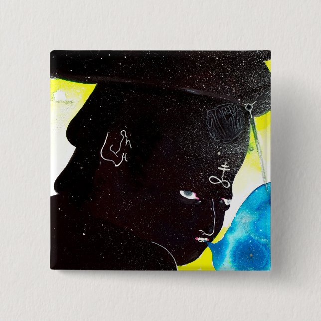 BÓTON QUADRADO 5.08CM BOTÃO DA CRIAÇÃO (Frente)