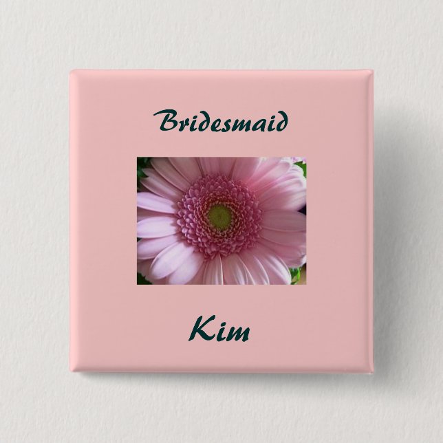 Bóton Quadrado 5.08cm Botão da dama de honra (Frente)