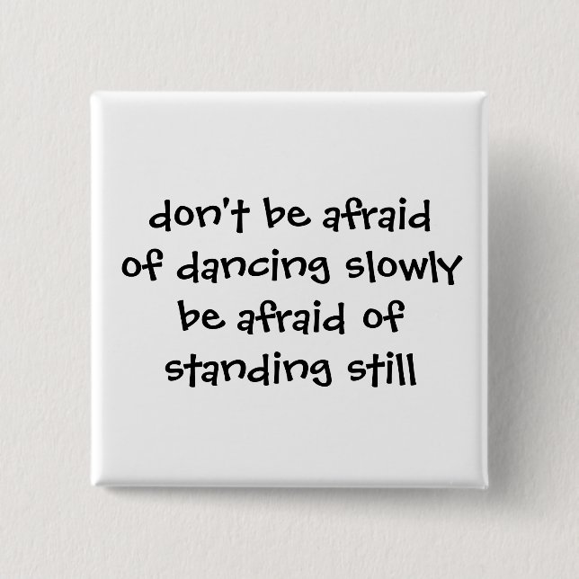 Bóton Quadrado 5.08cm Botão da dança (Frente)