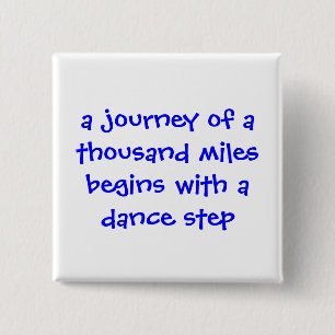 Bóton Quadrado 5.08cm Botão da dança