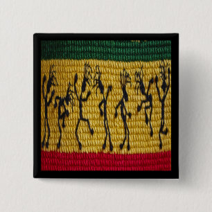 Bóton Quadrado 5.08cm botão da dança da reggae