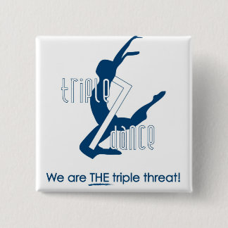 Bóton Quadrado 5.08cm Botão da dança triplicar-se 7