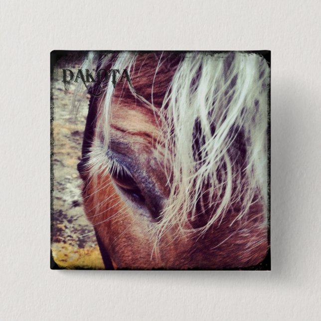 Bóton Quadrado 5.08cm Botão da edição de luxo de Dakota (Frente)