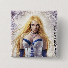 Bóton Quadrado 5.08cm Botão da íris