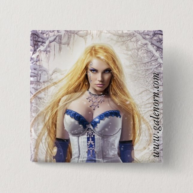 Bóton Quadrado 5.08cm Botão da íris (Frente)