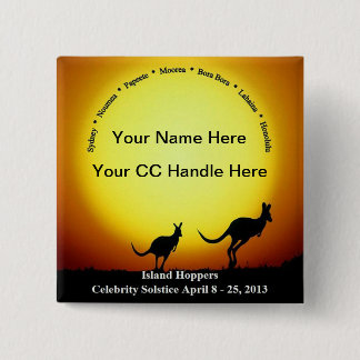 Bóton Quadrado 5.08cm Botão da lembrança - nenhum navio