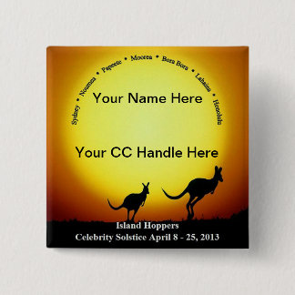 Bóton Quadrado 5.08cm Botão da lembrança - nenhum navio