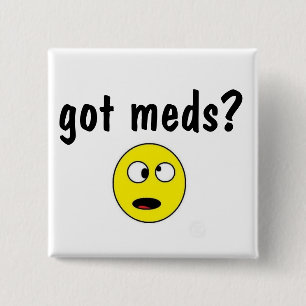 Bóton Quadrado 5.08cm Botão da medicamentação