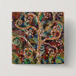 Bóton Quadrado 5.08cm botão da renovação (pintura)