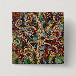 Bóton Quadrado 5.08cm botão da renovação (pintura)